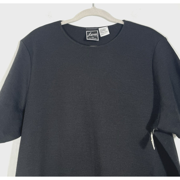 Lennie for Nina Leonard Wool Blend Sweater Maxi Dress Short Sleeve 2X Black New - Picture 6 of 9